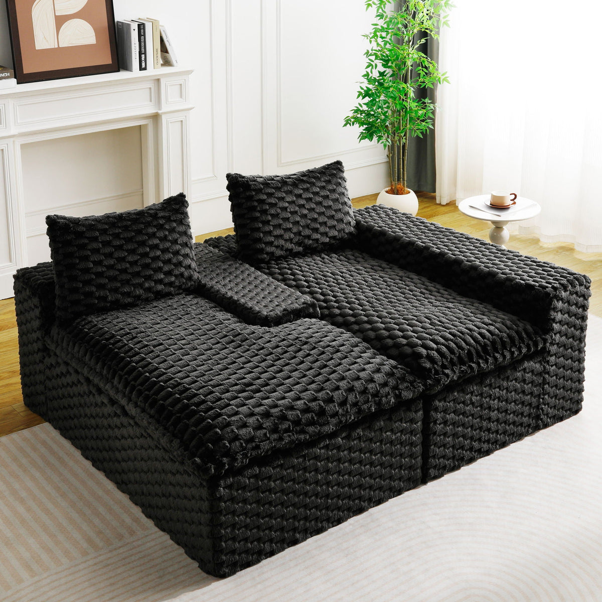 Convertible Modular Sectional Sofa with Twin Seat and Chaise - Multiple Colors