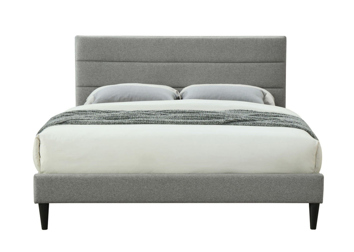 Channel Bed with USB Charging Ports - Dark Gray
