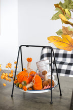 Handcrafted Farmhouse Harvest Pumpkins Set of 6 - Fabric Accent Poufs