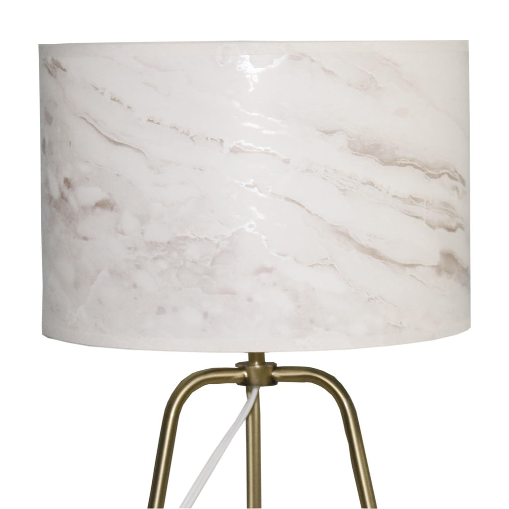 White Desk Lamp with Metal Base - Optima
