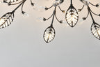 15-Light Chandelier with Crystal Accents - Matte Black