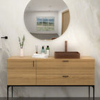 Stainless Steel Bathroom Sink with Pop Up Drain - Rose Gold 19" x 15"