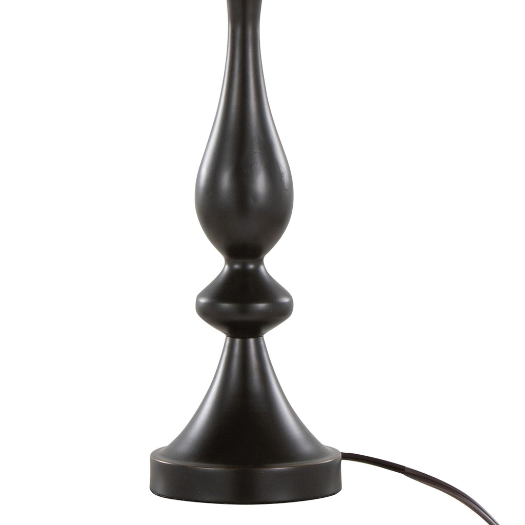 Contemporary Table Lamp with Crystalline Shade - Gold, Black, or Gray