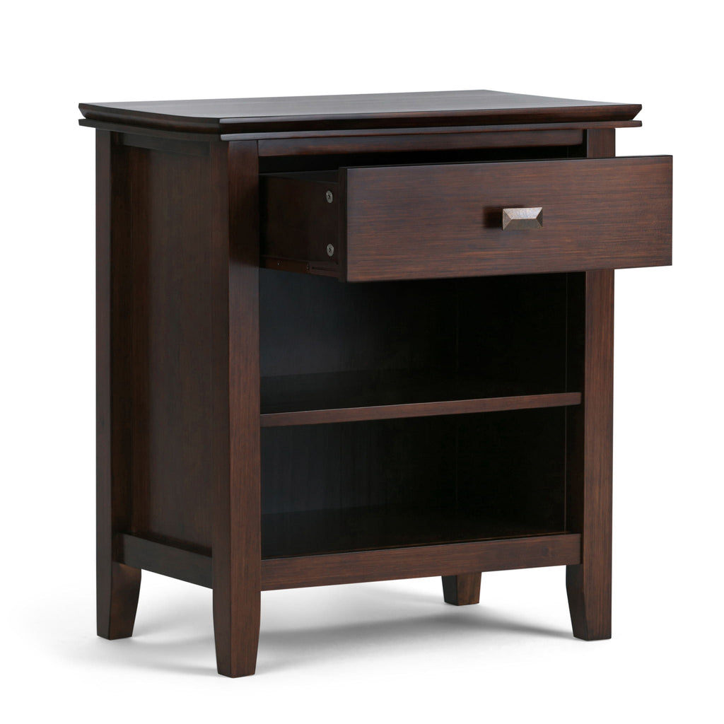Handcrafted Bedside Table with Drawer and Shelf - Multiple Colors