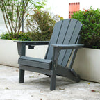 HDPE Folding Adirondack Chair with Wood Texture