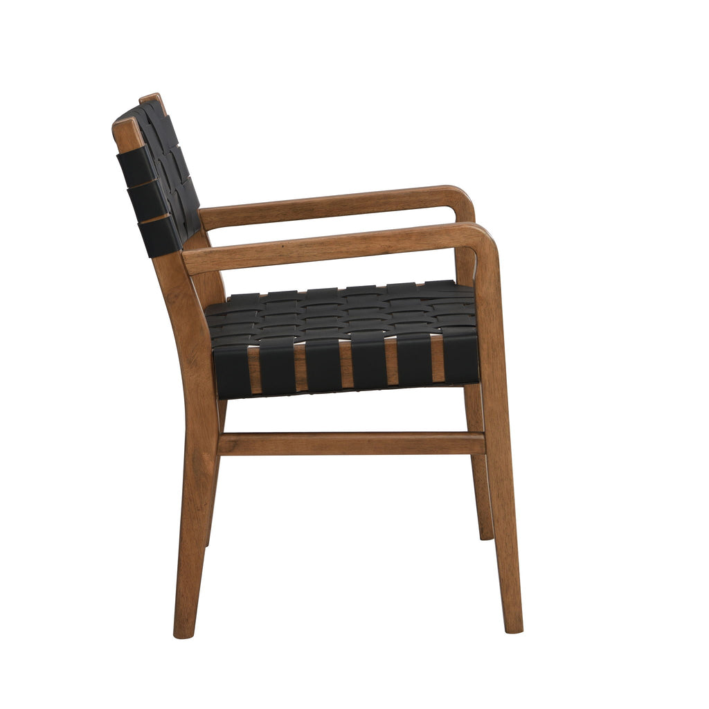 Modern Upholstered Dining Chair with Ergonomic Comfort - Black or Light Brown