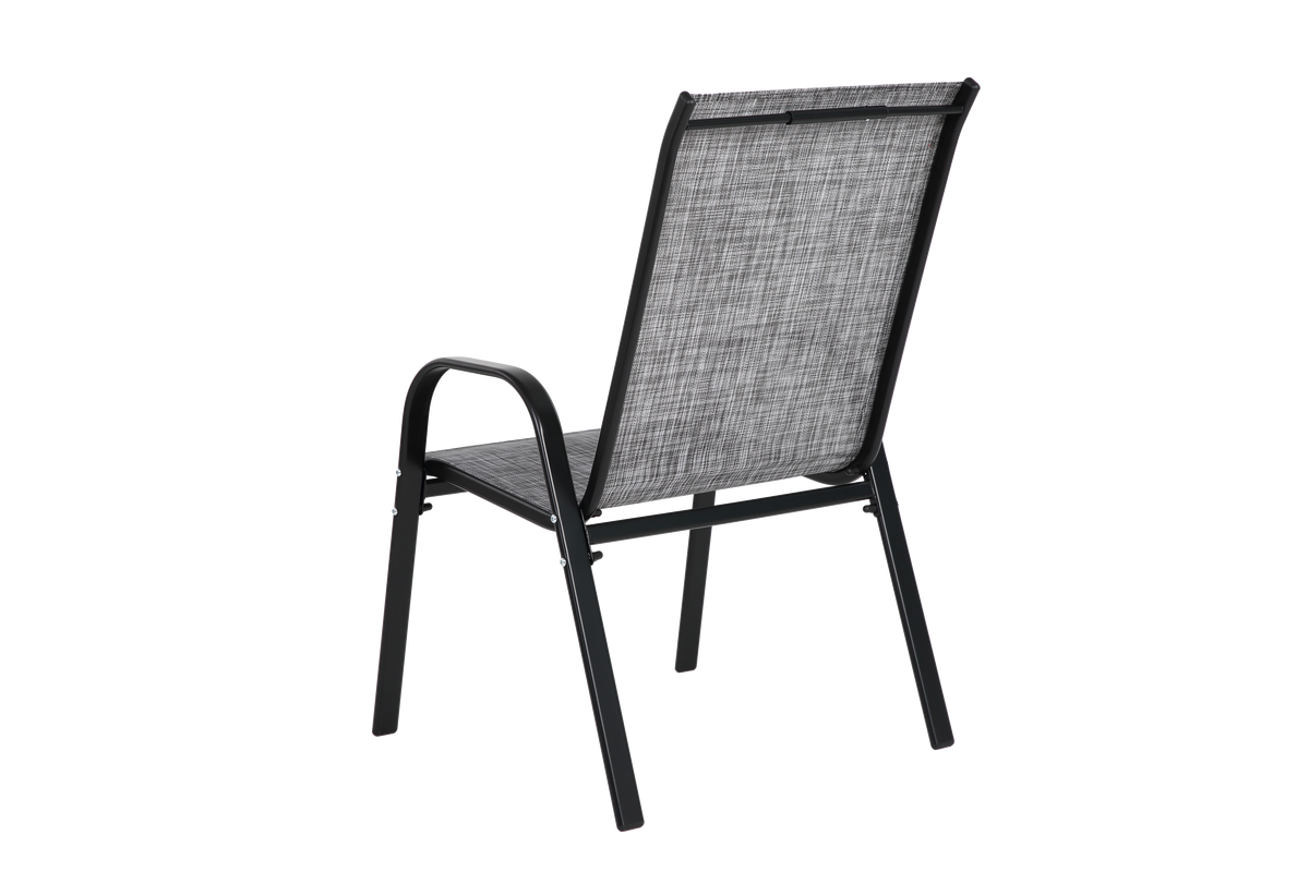 6 Piece Patio Chairs Set with Breathable Textilene Fabric - Grey