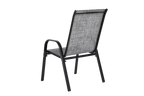 Grey Patio Chairs 4 Piece Set with Breathable Textilene Fabric - Grey