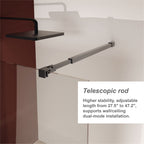 Gradient Shower Door with Handle - Matte Black Finish, Tempered Glass