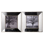 Vintage Reflective Picture Frames with Mirrored Surface - Silver