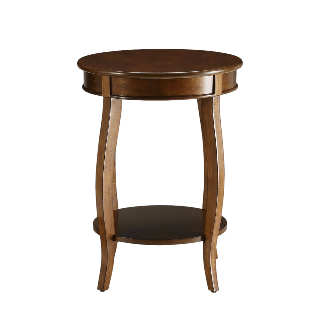 Storage Accent Table with Solid Wood Legs - Light Blue, Dark Brown, or White