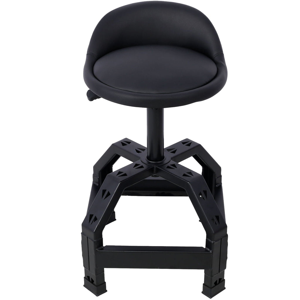 Pneumatic 360 Degree Swivel Mechanics Stool with Adjustable Height - Red or Black
