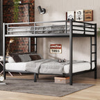 Metal Queen Over Queen Bunk Bed for Teens and Adults