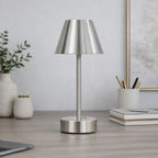 Rechargeable LED Table Lamp with Touch Switch - Gold or Pearl Silver