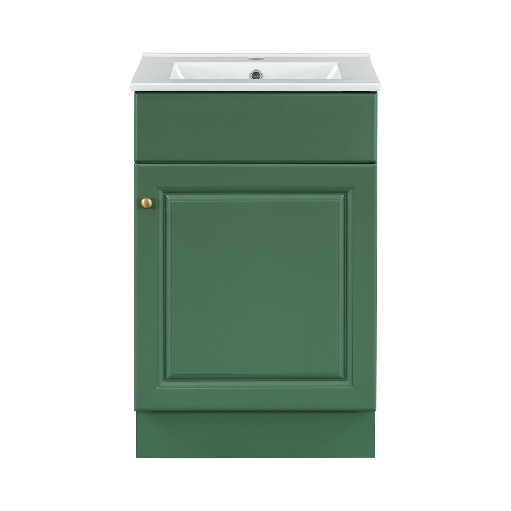 Bathroom Vanity with Sink and Adjustable Shelf - Multiple Colors