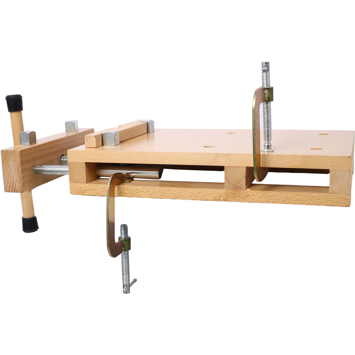 Portable Hardwood Workbench with Quick Release Handle - Natural