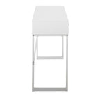 Contemporary Console Table with Storage Drawers - White, Gray, Black