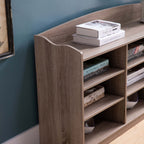 Light Brown Entryway Shoe Storage Bench with Nine Shelves - Shoe Organizer