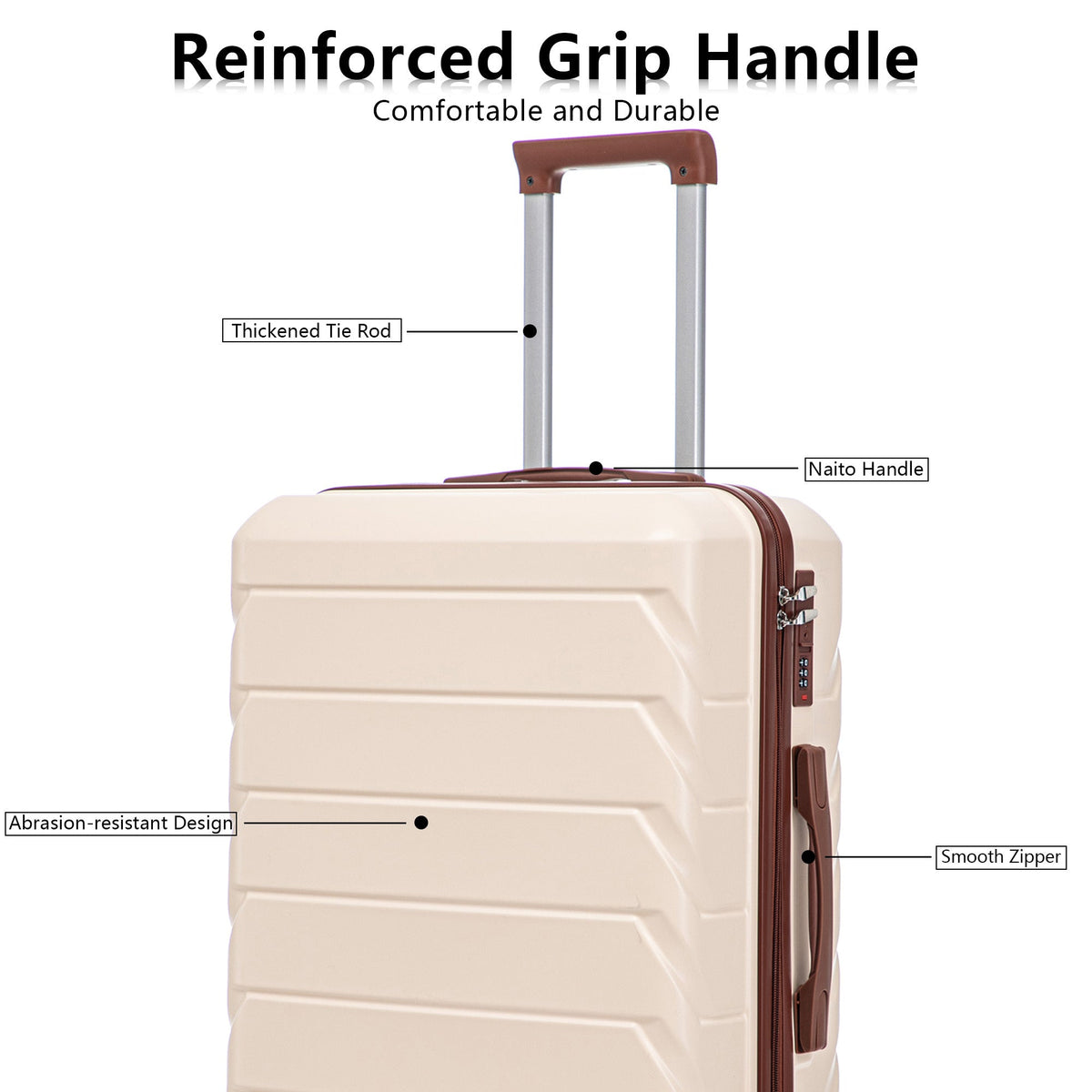 3-Piece ABS Spinner Wheel Luggage Set