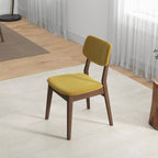 Solid Back Side Chair Set with Mid-Century Modern Design - Multiple Colors