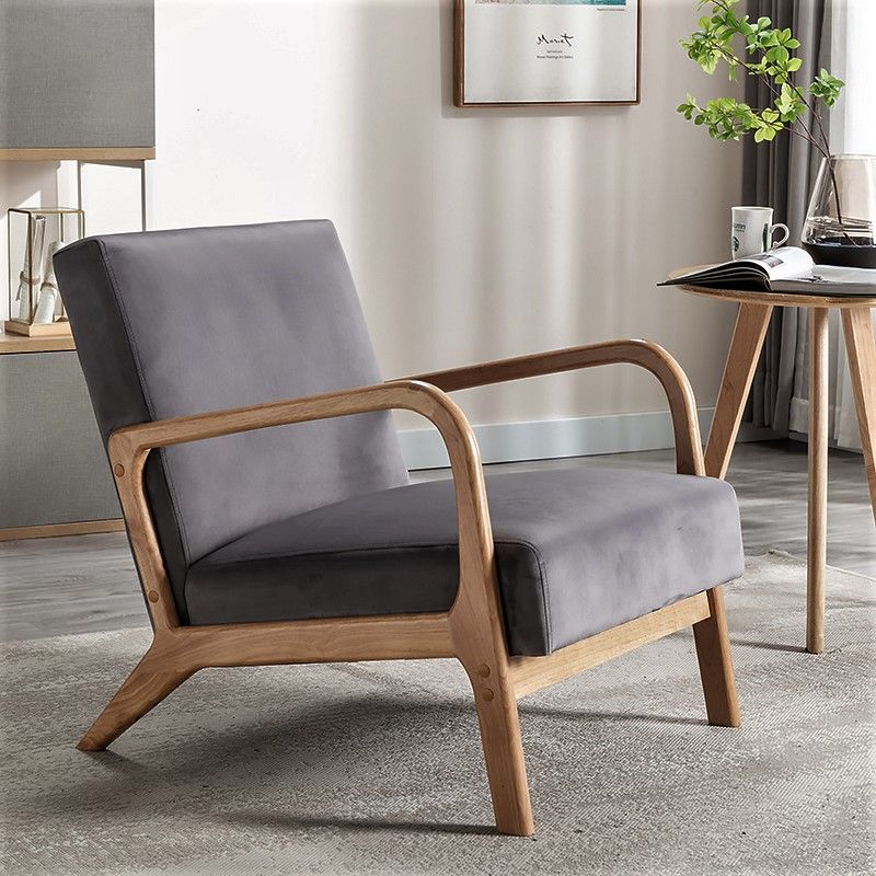 Mid-Century Modern Accent Chair with Cushioning - Multiple Colors