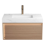 Nyah 36'' Bathroom Vanity with Sensor Lighting - Carrara