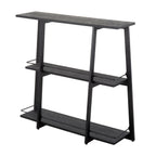 Industrial Bookcase with Black Bamboo & Steel Frame - Black