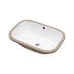 Modern Ceramic Undermount Bathroom Sink with Overflow - White or Black