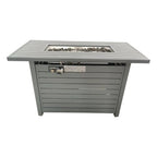Outdoor Fire Pit Table With Lid and Fuel Versatility - Black or Dark Gray
