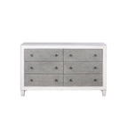 Katia Weathered Dresser with Full-Extension Drawers - White