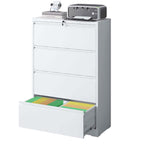 Premium Drawer Metal Lateral File Cabinet with Lock - Black or White