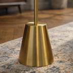 Lumina Floor Lamp With Rotary Switch Triple Spots Cone Base - Gold