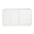 Wide Storage Sideboard with 2 Doors and 3 Drawers - White or Light Brown