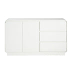 Wide Storage Sideboard with 2 Doors and 3 Drawers - White or Light Brown