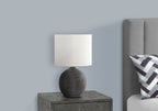 Contemporary Resin Table Lamp with Textured Beehive Base - Black