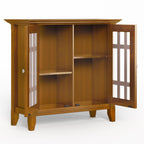 Storage Media Cabinet with Adjustable Shelves - Dark Brown, Light Brown, Dark Gray