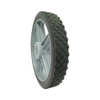Universal 12" Spoked Plastic Wheel and Tire with Puncture-Proof Design - Black