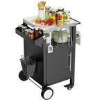 Outdoor Grill Cart With Storage, Rolling Bar Cart