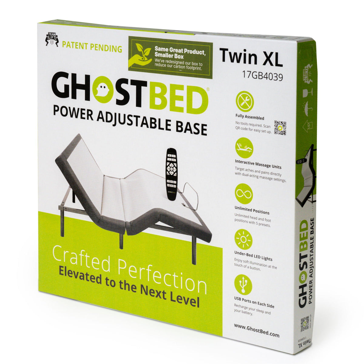 Adjustable Base Comfort with Massage and Zero Gravity - White