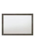 Escher Mirror with Wooden Frame - Gray/Oak