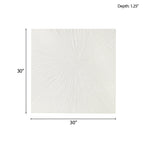 Luminous Burst Dimensional Resin Wall Art with Abstract Design - White Gloss