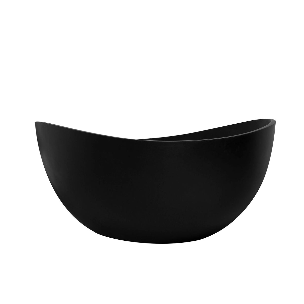 Freestanding Solid Surface Soaking Bathtub with Ergonomic Design – White or Black