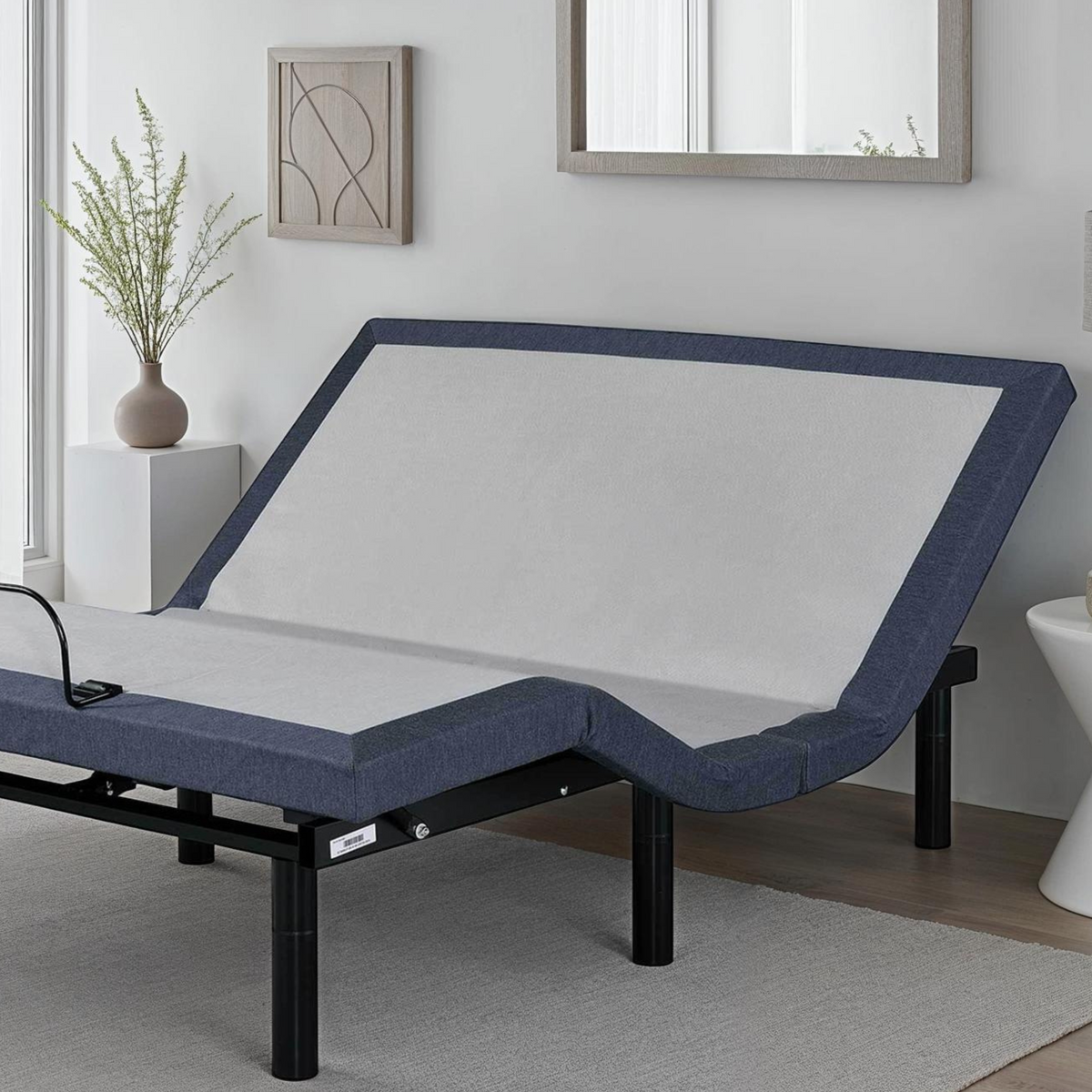 Twin XL Adjustable Bed Base with Massage and Programmable Positions