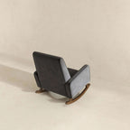 Mid-Century Modern Rocking Chair with High Density Foam Cushion - Dark Gray