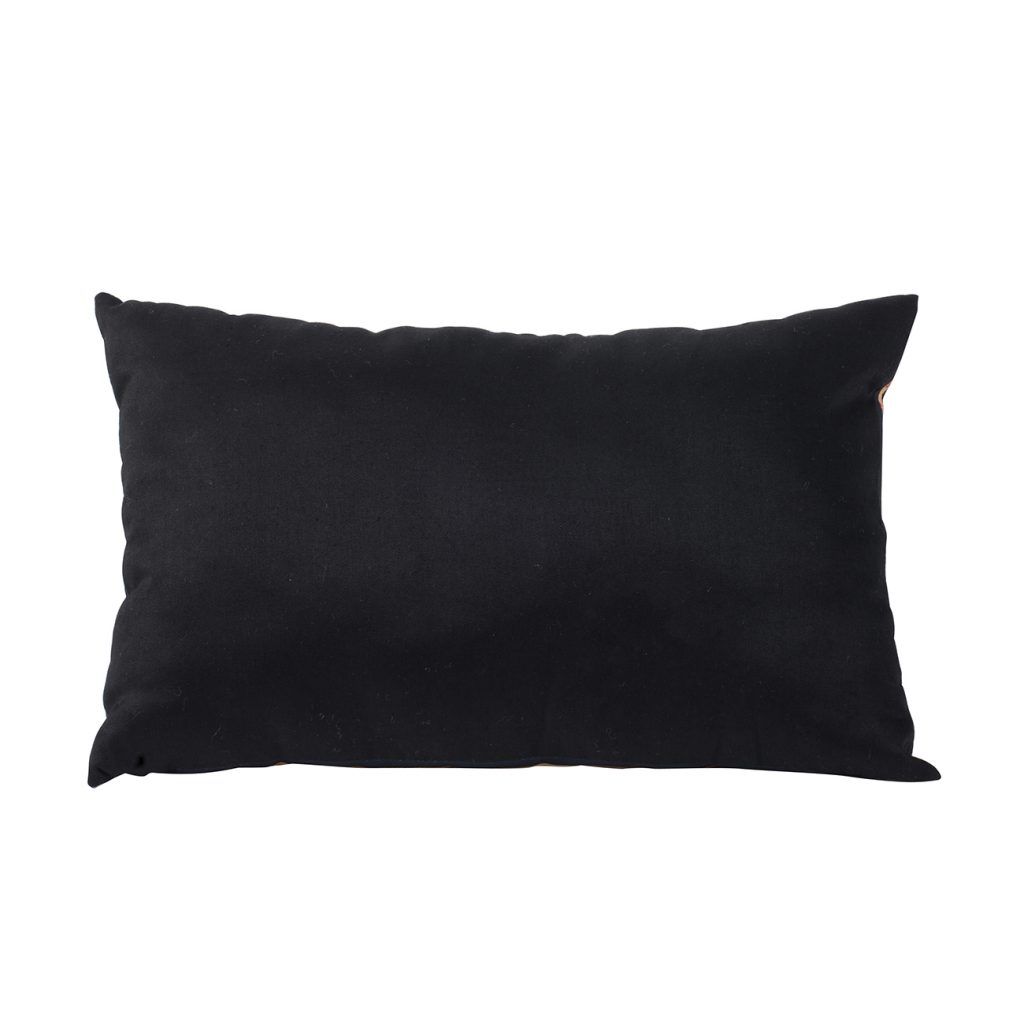 Crow Happy Halloween Pillow - Beige / Black