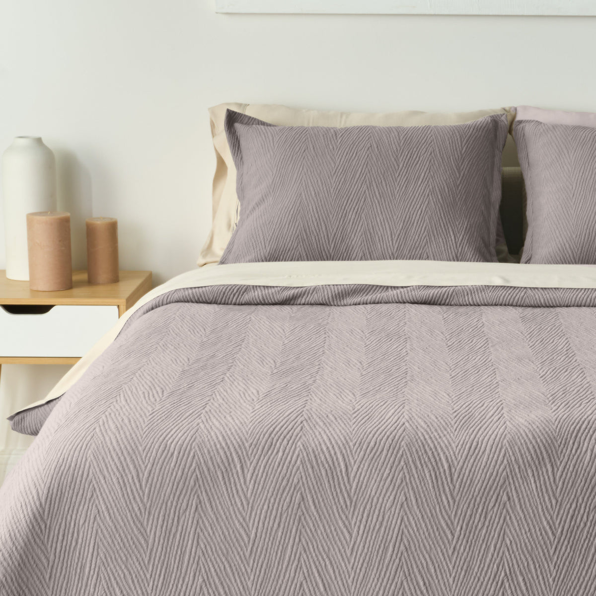 Performance King Duvet Set with PowerSnap Technology - Taupe