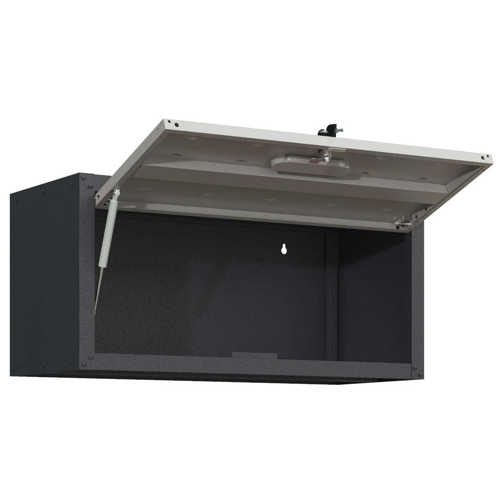Heavy Duty Metal Wall Mounted Tool Storage Cabinet with Secure Locking - Black
