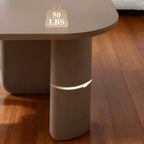 L-Shape Coffee Table with Modular Nesting Design - White or Dark Brown