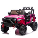 24V Kids Ride-On Car with Remote Control and Bluetooth - Rose Pink
