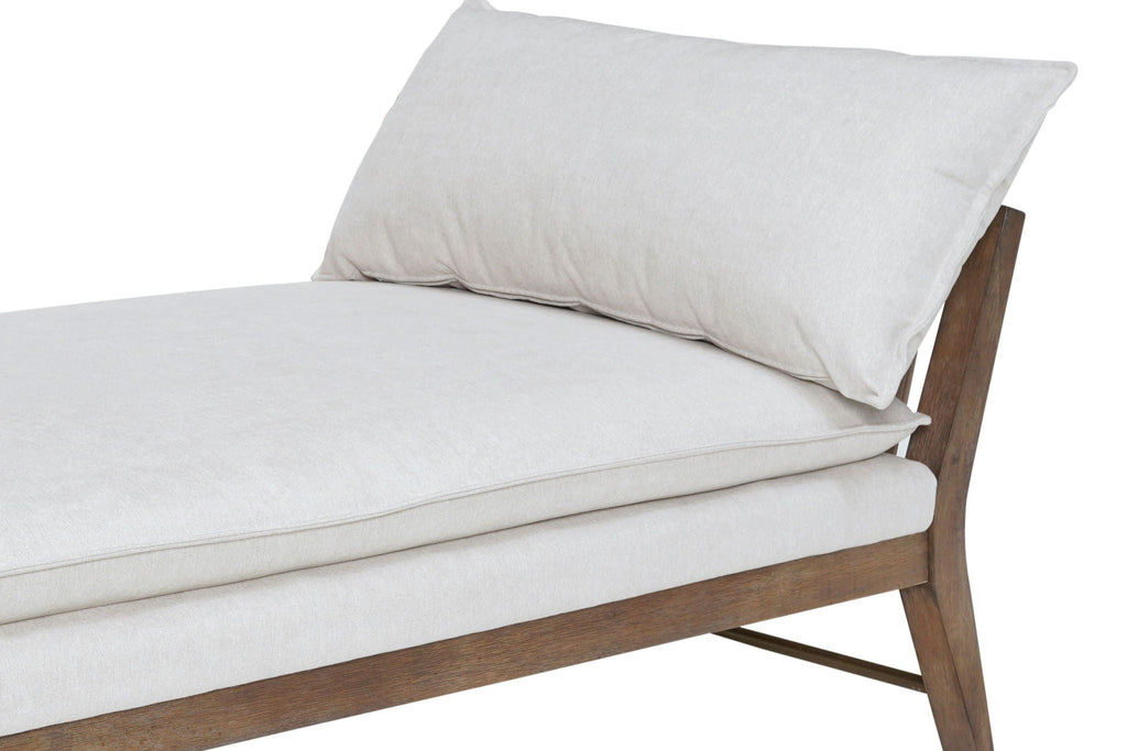 Daybed With Strap Detail and Cushions Included - White